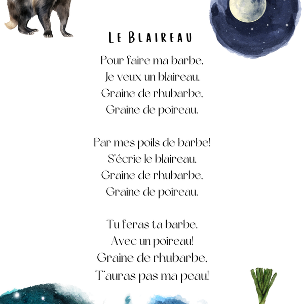 Thème jour et nuit - Affiches de comptines