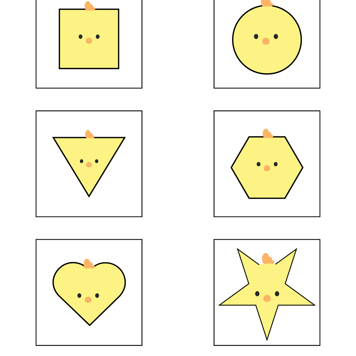 Thème Animaux de la ferme - Jeu d'association formes et poussins