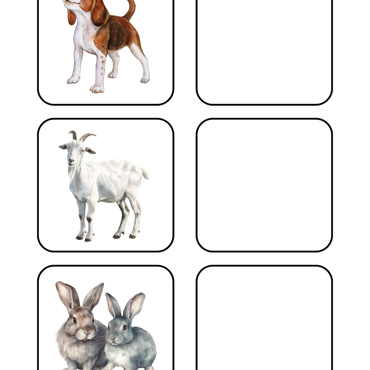 Thème Animaux de la ferme - Qui mange quoi ?