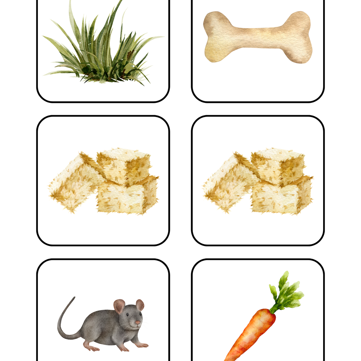 Thème Animaux de la ferme - Qui mange quoi ?