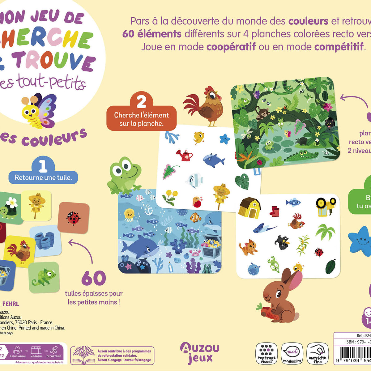 Auzou - Mon jeu de Cherche et trouve des tout-petits Les Couleurs