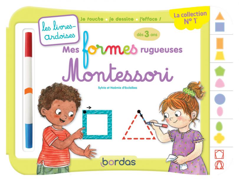 Bordas - Livre ardoise "Mes formes rugueuses Montessori"