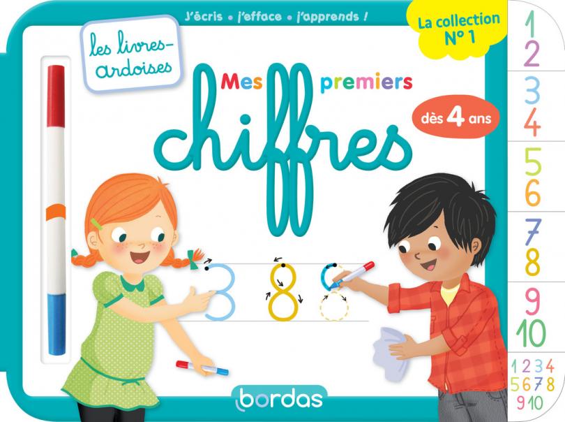 Bordas - Livre ardoise "Mes premiers chiffres Montessori"