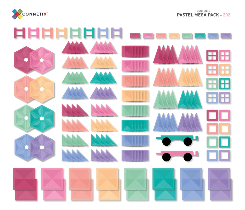 Connetix - Pastel Méga Pack 202 pc