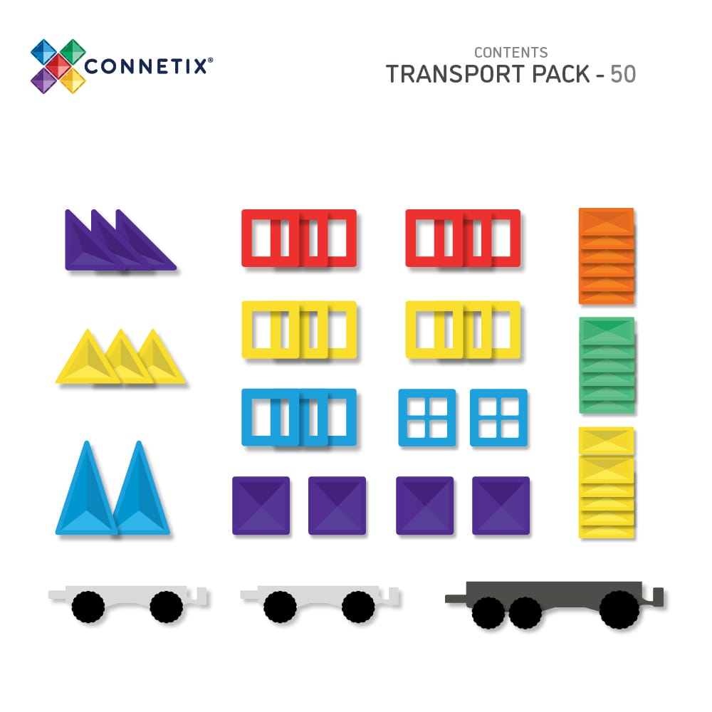 Connetix - Arc-En-Ciel Transport Pack 50 pc