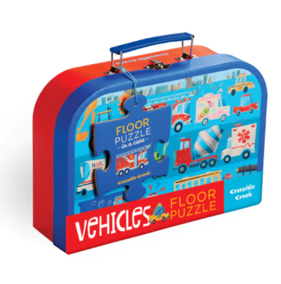 Crocodile Creek - Case Floor Puzzle 24 pc Vehicles