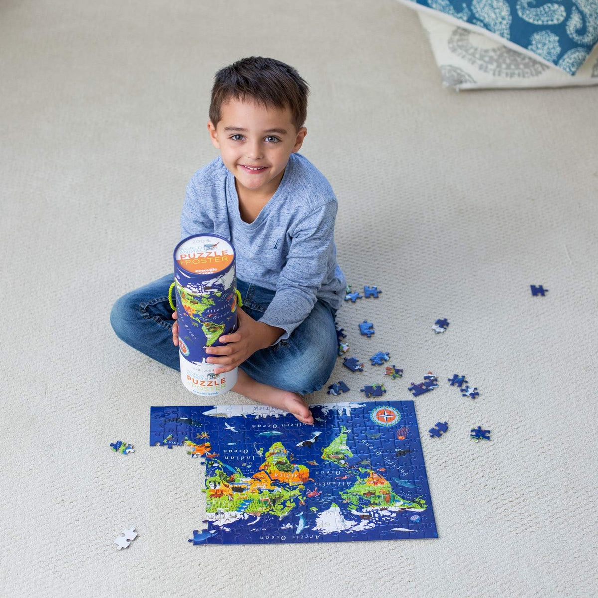 Crocodile Creek - Geography Puzzle 200 pc World Animals