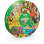 Crocodile Creek - Round Box Puzzle 72 pc Wild Safari
