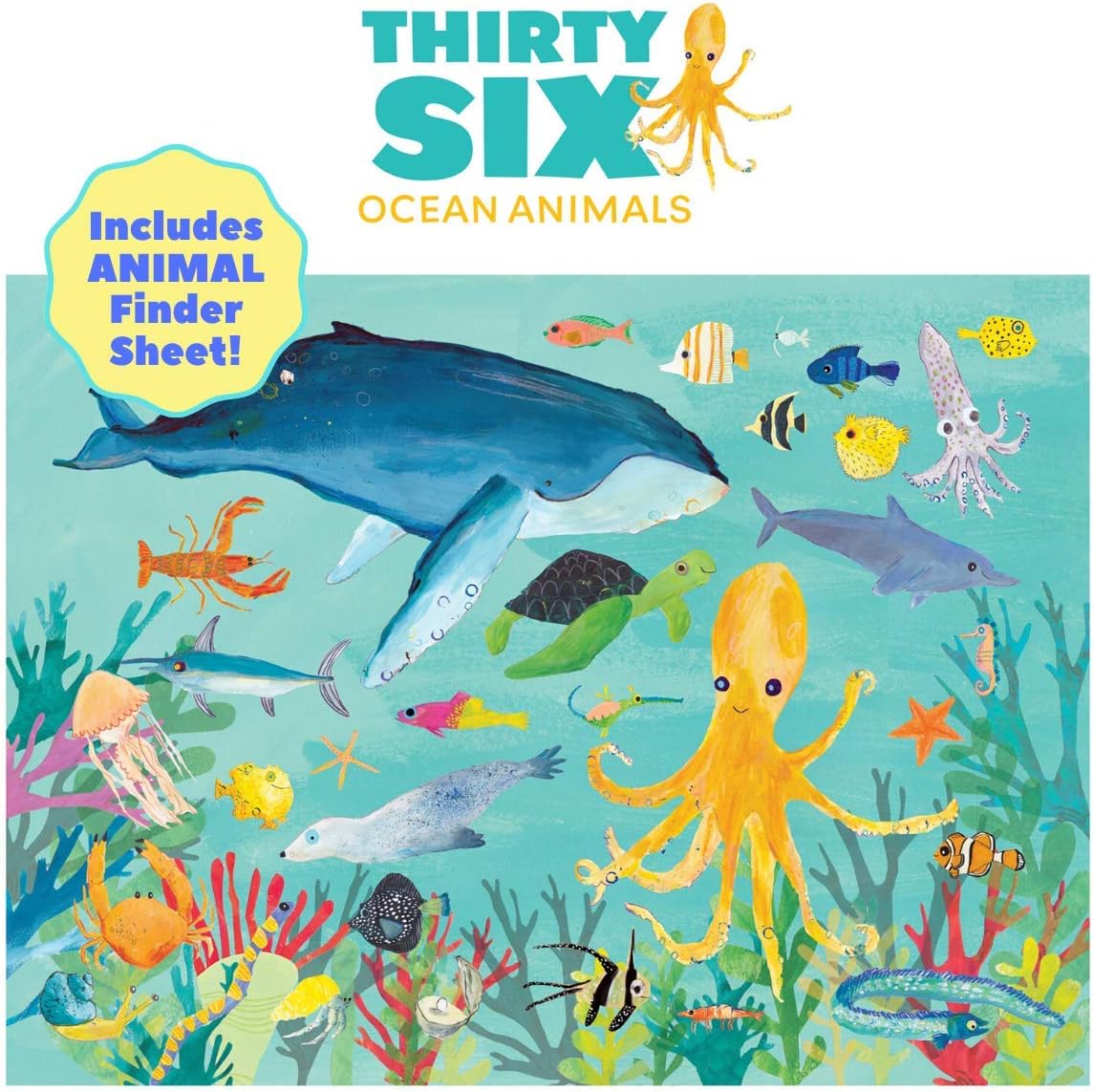 Crocodile Creek - Thirty-six animals Puzzle 100 pc Ocean Animals
