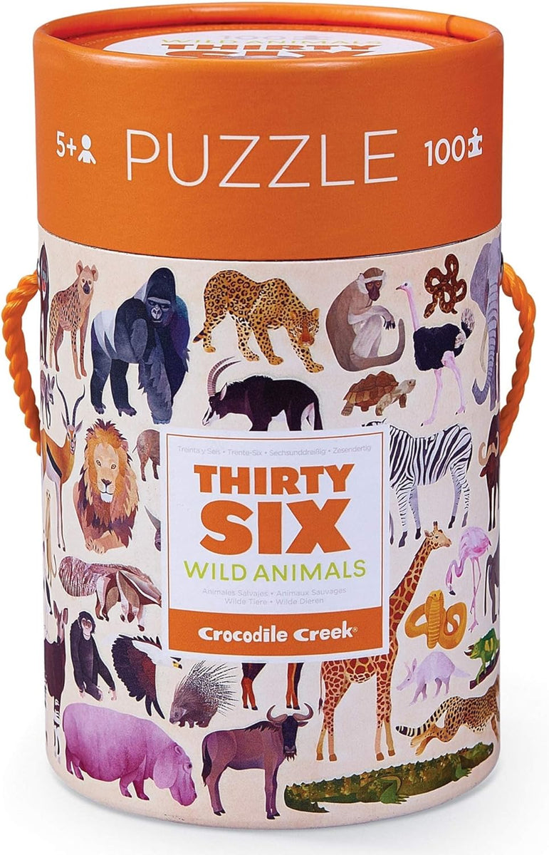 Crocodile Creek - Thirty-six animals Puzzle 100 pc Wild Animals