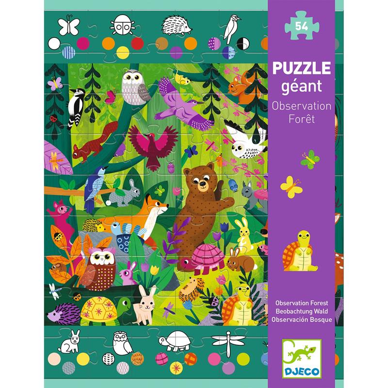 Djeco - Puzzle géant 54 pcs Observation forêt