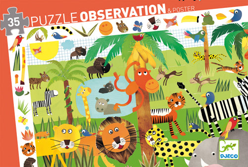 Djeco - Puzzle observation 35 pcs La jungle