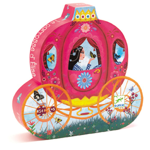 Djeco - Puzzle silhouette 54 pcs Le carrosse d'Elise