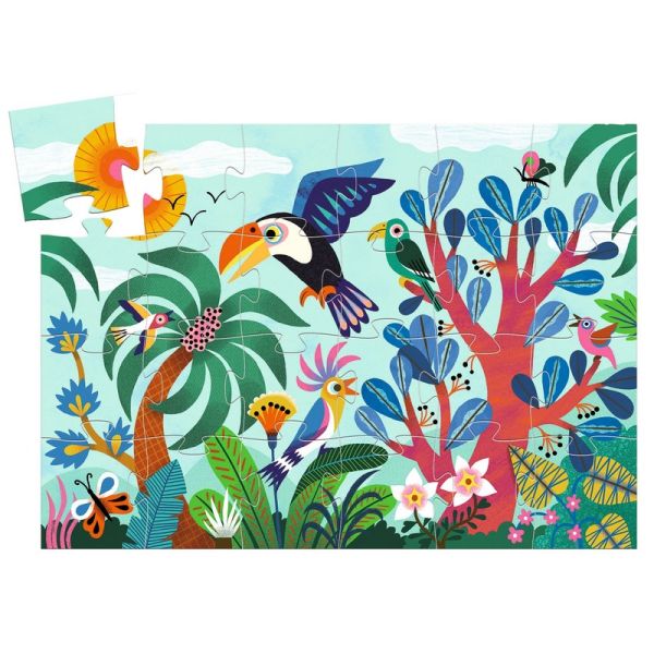 Djeco - Casse-tête silhouette 24 pcs Coco le toucan