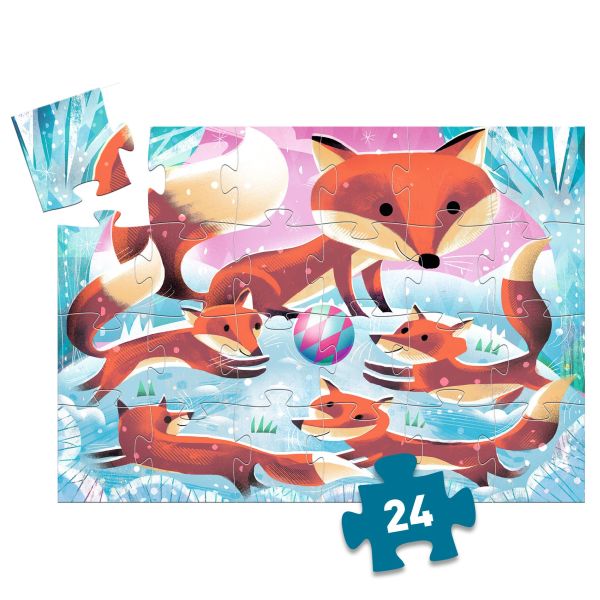 Djeco - Casse-tête silhouette 24 pcs Ginger le petit renard