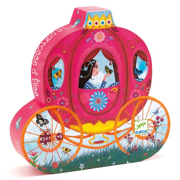 Djeco - Casse-tête silhouette 54 pcs Carosse d'Elise