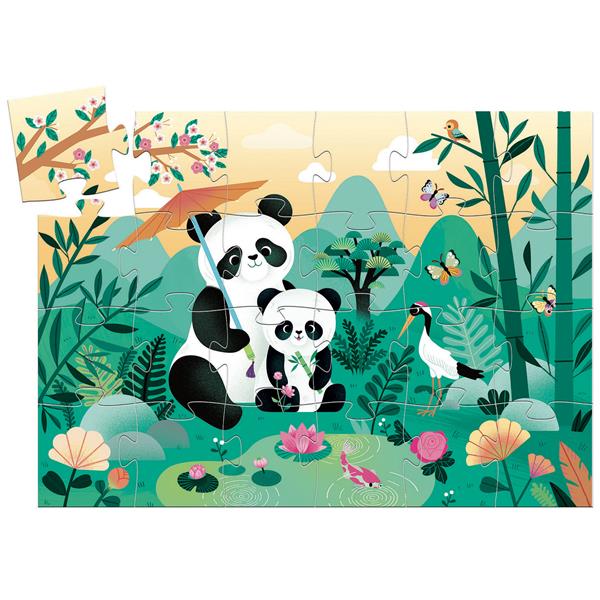 Djeco - Casse-tête silhouette 24 pcs Léo le panda