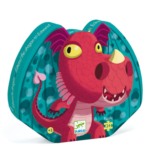 Djeco - Puzzle silhouette 24 pcs Edmond le dragon