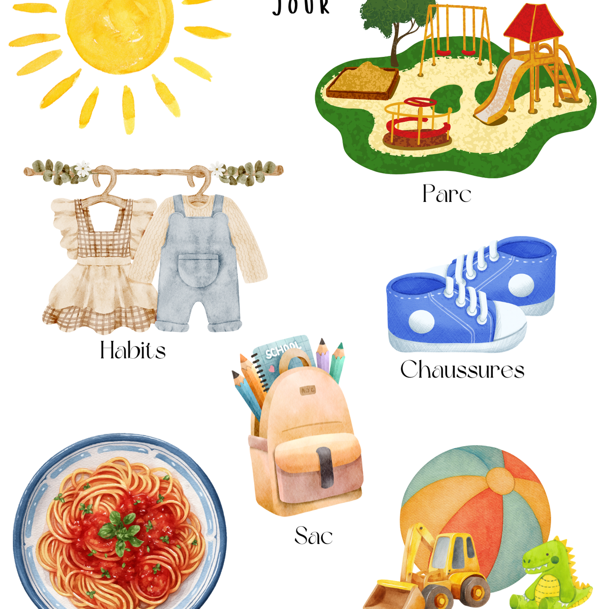 Thème Jour et Nuit - Affiches imagiers