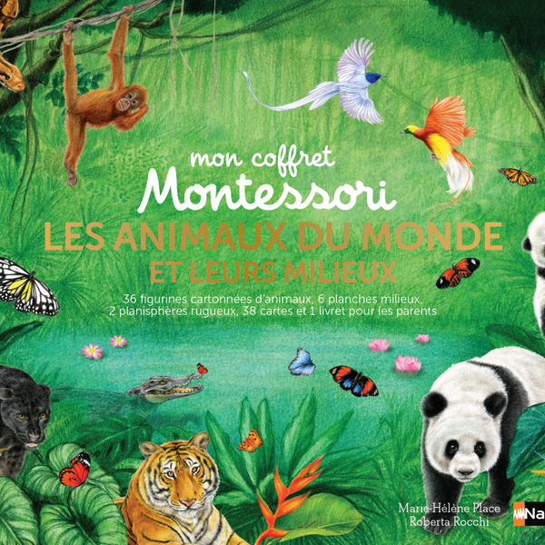 Nathan - Mon coffret Montessori Les animaux du monde et leurs milieux
