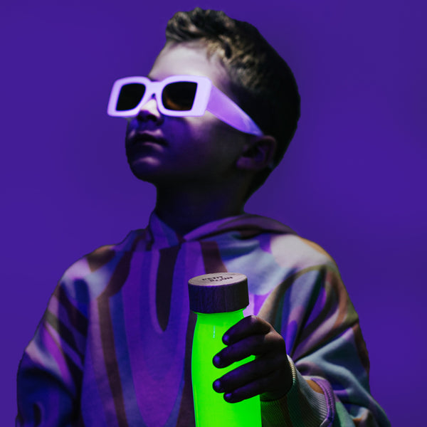 Petit boum - Bouteille sensorielle Float Jaune Fluo