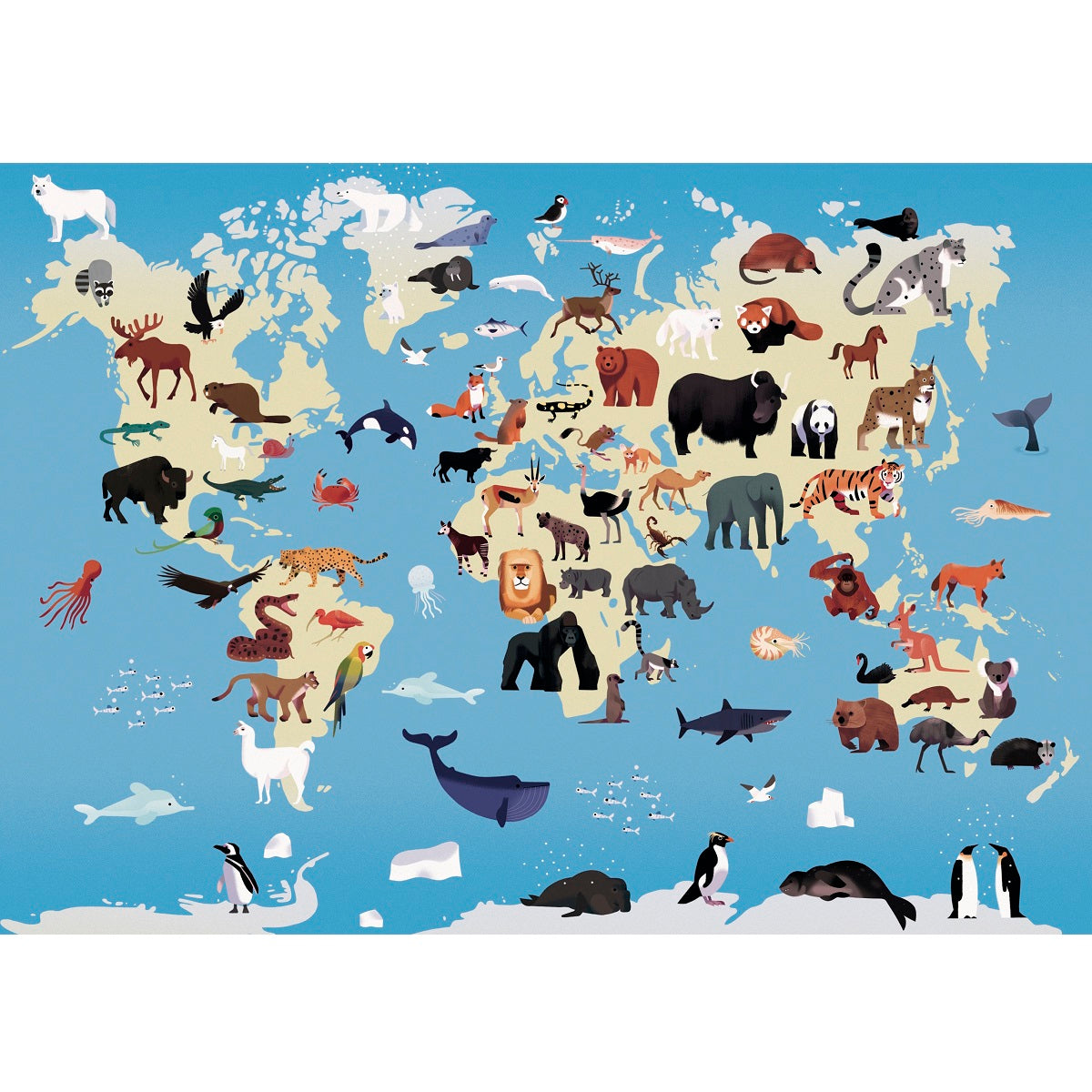 Poppik - Discovery Puzzle Animaux du monde 500 pcs