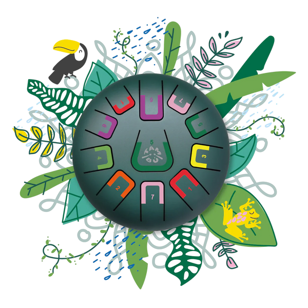 Tambù - Tambour à languettes 11 notes 8" Jungle Sauvage