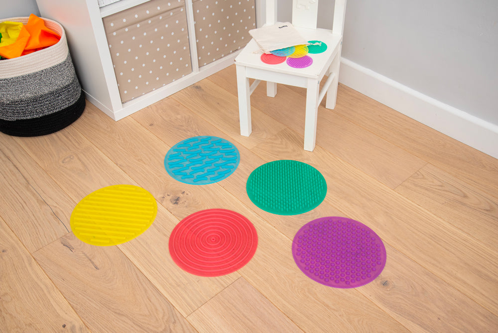 Tickit - Set de cercles sensoriels en silicone SiliShapes