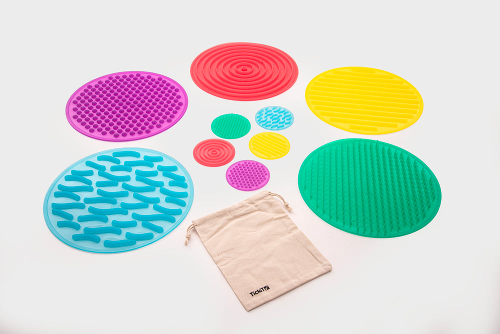 Tickit - Set de cercles sensoriels en silicone SiliShapes