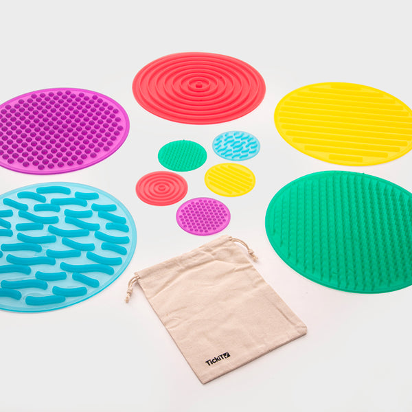 Tickit - Set de cercles sensoriels en silicone SiliShapes