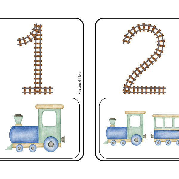 Thème Véhicules - Chiffres à tracer