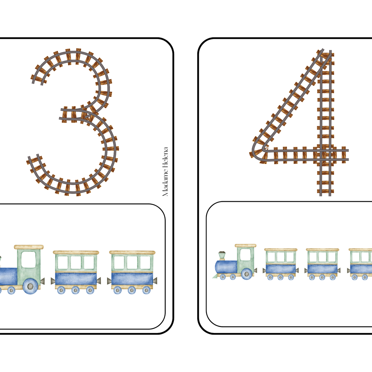 Thème Véhicules - Chiffres à tracer