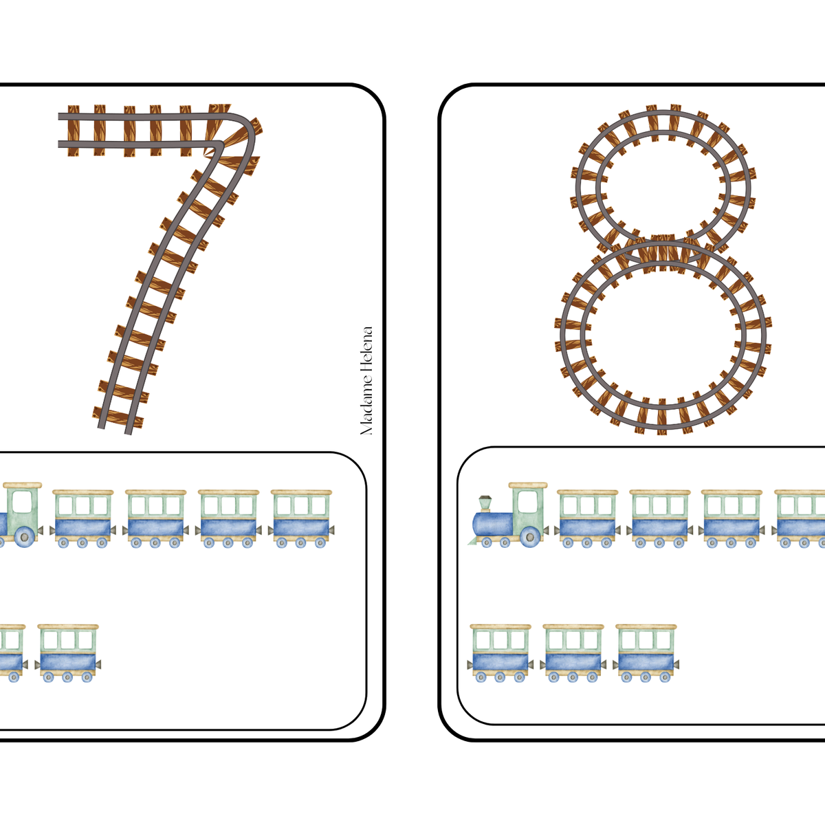 Thème Véhicules - Chiffres à tracer
