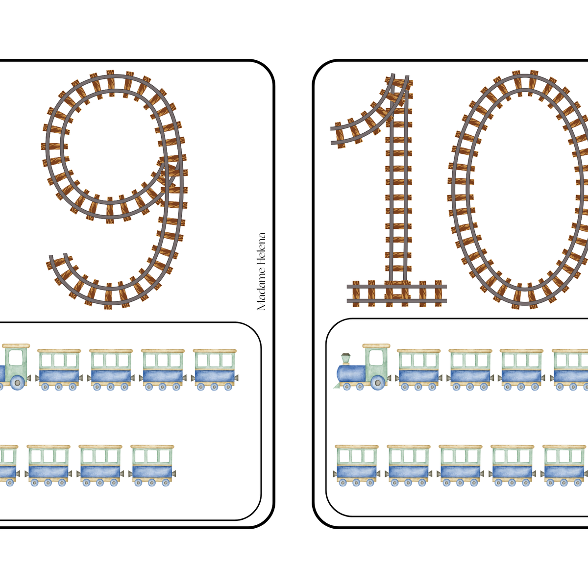 Thème Véhicules - Chiffres à tracer